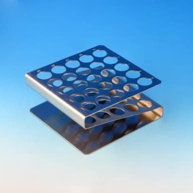 Rack, Tube, 16/17mm, 25-Place, Stainless Steel "Z" Shape - CS/30