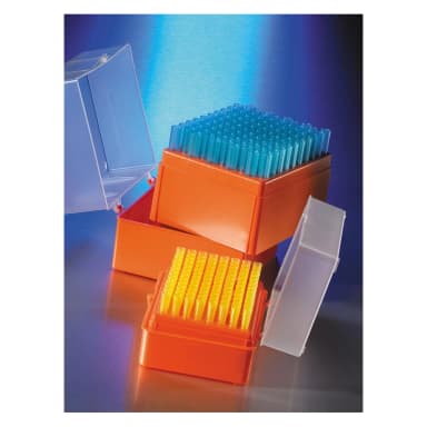 Pipet Tip Hinged Rack Insert for Corning 1-200µL Universal Fit Hinged Racked Pipet Tips, Graduated, Yellow, Non-Sterile, 96 Tips/Insert, 10 Racks/Case., 960 Tips/Case.