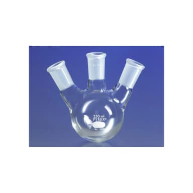 PYREX 1L Three Neck Distilling Flask with 34/45 Center Vertical and 24/40 Side Angled Neck Standard Taper Joints