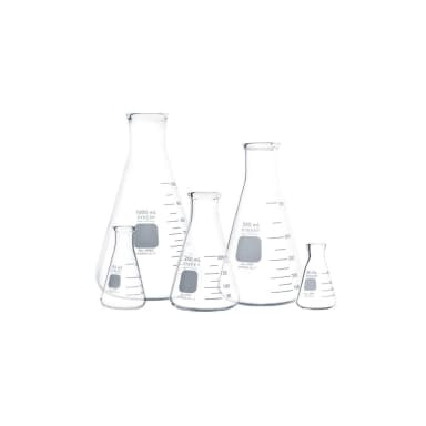 PYREX Narrow Mouth Erlenmeyer Flask Assortment Pack with Heavy Duty Rim