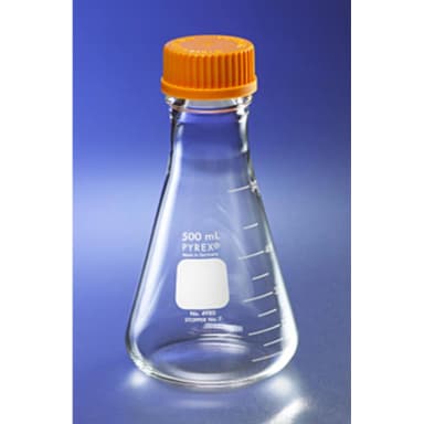 PYREX 4L Wide Mouth Erlenmeyer Flasks, with GL45 Screw Cap