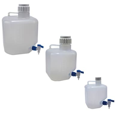 Carboy Heavy Duty w Stopcock, PP 5L, 1/EA