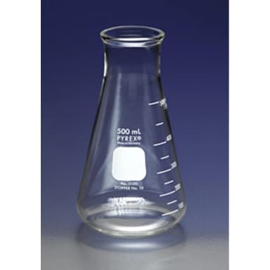 PYREX 500mL Wide Mouth Erlenmeyer Flasks with Heavy Duty Rim