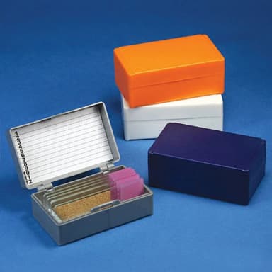 Slide Box for 12 Slides, Cork Lined, Blue - CS/240