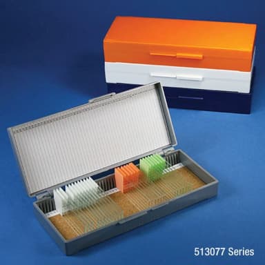 Slide Box for 50 Slides, Cork Lined, Blue - CS/120