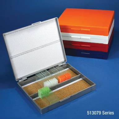 Slide Box for 100 Slides, Cork Lined, Dark Gray - CS/60