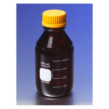 PYREX Low Actinic 10L Round Media Storage Bottles, with GL45 Screw Cap