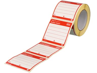 close-it food & pharma control seal, 95x95 mm, red