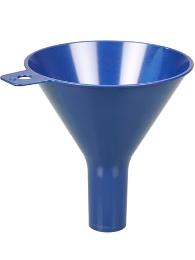 Detectable powder funnel PS, 100mm, blue, sterile