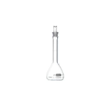 PYREX 100mL Class A Volumetric Flasks with PYREX Glass Standard Taper Stopper