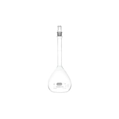 PYREX 1L Class A Volumetric Flasks with PYREX Glass Standard Taper Stopper