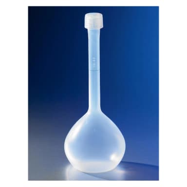 Corning 250mL Class A Reusable Plastic Volumetric Flask, Perfluoroalkoxy-copolymer with GL-25 Screw Cap
