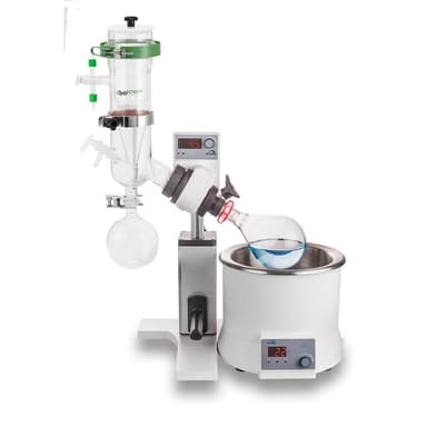 SCI100-S Rotary Evaporator including dry-ice condenser, 5L bath, 1000ml evaporating flask NS 24/40 and 1000ml receiving flask KS 35/20, 110V, 50/60Hz, US Plug