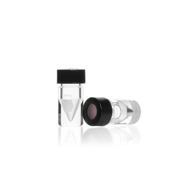 Ungraduated Vial With Open Top Cap and PTFE-Faced, Silicone Septa, Clear 2ML