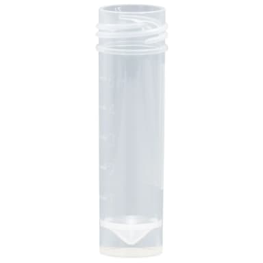 Transport Tube, 10mL, No Cap, PP, Conical Bottom, Self-Standing, Molded Graduations