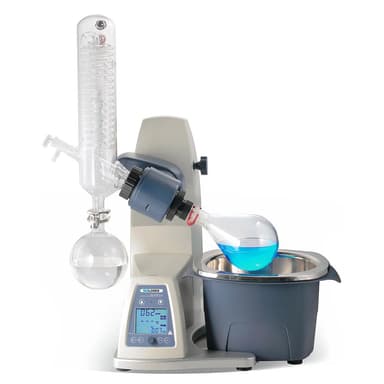 SCI100-Pro Rotary Evaporator including vertical coiled condenser, 5L bath, 1000ml evaporating flask NS 24/40 and 1000ml receiving flask KS 35/20, 110V, 50/60Hz, US Plug