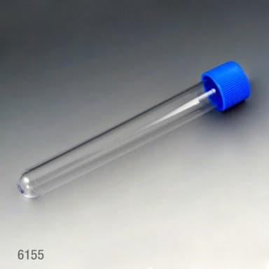 Test Tube with Separate Blue Screw Cap, 16 x 120mm (15mL), PS, 125/Bag, 8 Bags/Unit