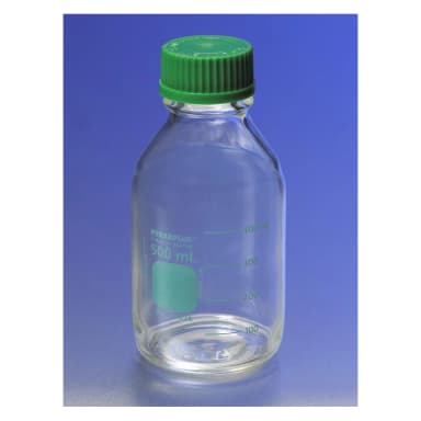 PYREXPLUS PVC-Coated 2L Round Media Storage Bottles, with GL45 Screw Cap