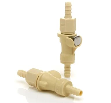Quick Disconnect Valved Barbed PP 1/4 inch