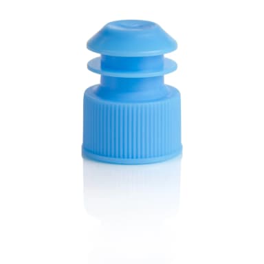 Cap, Flange Plug, 17mm, for 17mm Tubes and 15mL Centrifuge Tubes, Blue - cs-10000