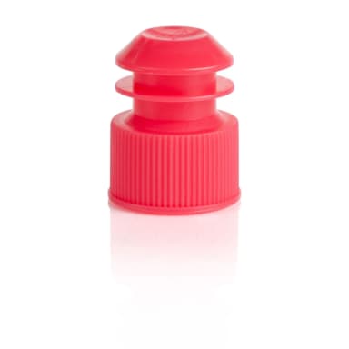 Cap, Flange Plug, 17mm, for 17mm Tubes and 15mL Centrifuge Tubes, Red - cs-10000