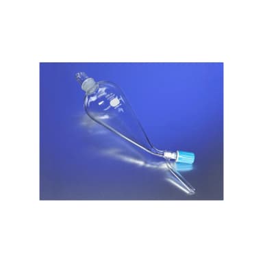 PYREX 125mL Squibb Glass Separatory Funnel, Glass Standard Taper Stopper, Rotaflo Stopcock