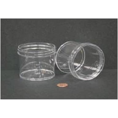 Jar, Wide Mouth, 120mL (4oz), PS, 70mm Opening, 2 7/16 x 2 3/16"   (Screw Cap Packaged Separately)