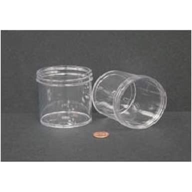 Jar, Wide Mouth, 180mL (6oz), PS, 70mm Opening, 2 7/16 x 2 5/8"   (Screw Cap Packaged Separately)