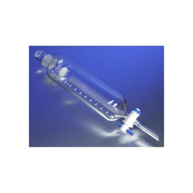 PYREX 125mL Cylindrical Separatory Funnel, Graduated, PTFE Product Standard Stopcock, Glass Standard Taper Stopper