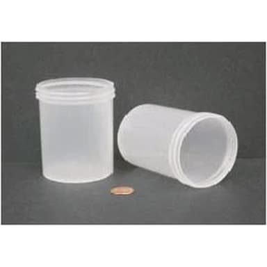 Jar, Wide Mouth, 240mL (8oz), PP, 70mm Opening, 2 7/16 x 3 3/8"   (Screw Cap Packaged Separately)
