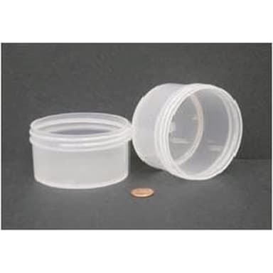 Jar, Wide Mouth, 180mL (6oz), PP, 89mm Opening, 3 3/16 x 1 7/8"   (Screw Cap Packaged Separately)