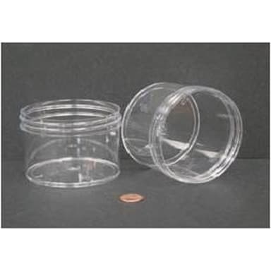 Jar, Wide Mouth, 240mL (8oz), PS, 89mm Opening, 3 3/16 x 2 3/8"   (Screw Cap Packaged Separately)