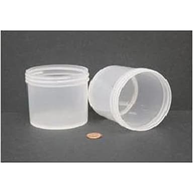Jar, Wide Mouth, 360mL (12oz), PP, 89mm Opening, 3 3/16 x 3"   (Screw Cap Packaged Separately)