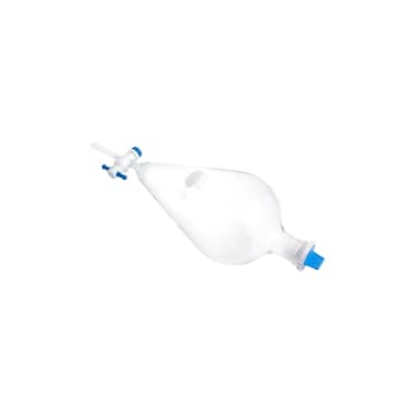PYREX 1L Pear-Shaped Squibb Separatory Funnel, PTFE Product Standard Stopcock, Polyethylene Standard Taper Stopper