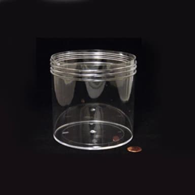 Jar, Wide Mouth, 960mL (32oz), PS, 120mm Opening, 4 3/8 x 3 3/4"   (Screw Cap Packaged Separately)