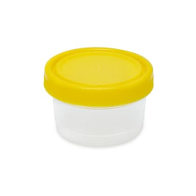 Container: Histology, 250mL (8oz), PP, Graduated, with Separate Yellow Screwcap