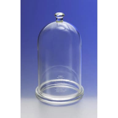 PYREX 140mm Diameter Bell Jar with Top Knob and Ground Flange