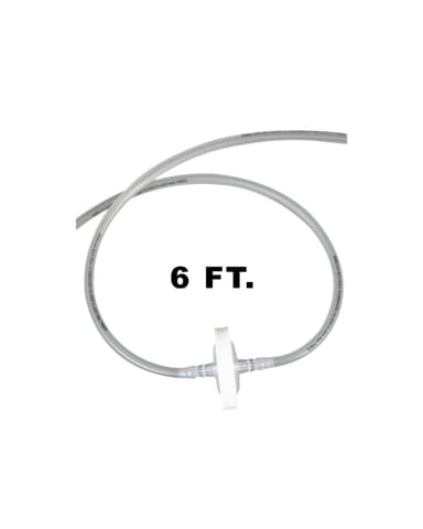 Vactrap™ 2 Tubing Extension, 6 feet (6'), with 0.2 µm PTFE Inline Vent Filter, 1/EA