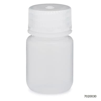Bottle, Wide Mouth, LDPE Bottle, Attached PP Screw Cap, 30mL, 12/Pack - cs-72