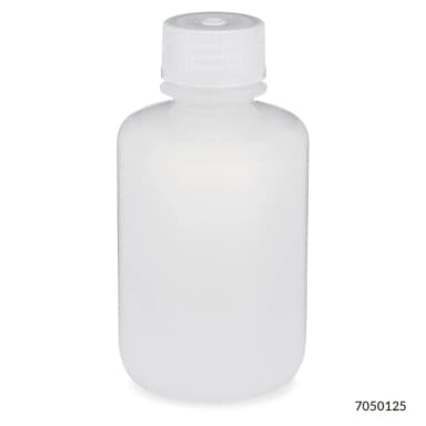 Bottle, Narrow Mouth, PP Bottle, Attached PP Screw Cap, 125mL, 12/Pack - cs-72