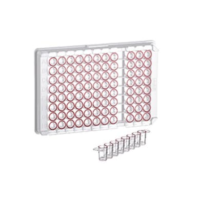 SINGLE BREAK STRIP, FLAT 1X8 STRIP, RED,