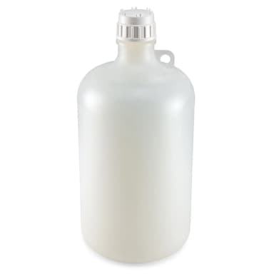 Bottle, Narrow Mouth, PP Bottle, Attached PP Screw Cap, 8 Litres (2 Gallons) - CS/6