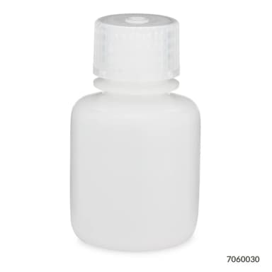Bottle, Narrow Mouth, HDPE Bottle, Attached PP Screw Cap, 30mL, 12/Pack - cs-72