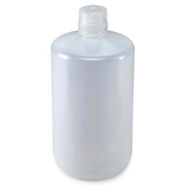Bottle, Narrow Mouth, LDPE Bottle, Attached PP Screw Cap, 2 Litres (0.5 Gallons) - CS/6