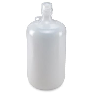 Bottle, Narrow Mouth, LDPE Bottle, Attached PP Screw Cap, 4 Litres (1 Gallon) - CS/6