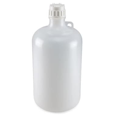 Bottle, Narrow Mouth, LDPE Bottle, Attached PP Screw Cap, 8 Litres (2 Gallons) - CS/6