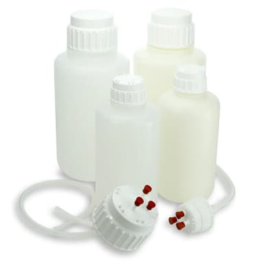 Vacuum Bottle, Narrow Mouth, Heavy Duty PP Bottle, White PP 53mm Screw Cap, 2 Litres (0.5 Gallons), 2/Pack - CS/12