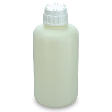 Vacuum Bottle, Narrow Mouth, Heavy Duty HDPE Bottle, White PP 53mm Screw Cap, 2 Litres (0.5 Gallons), 2/Pack - CS/12