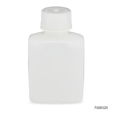 Bottle, Rectangular, HDPE Bottle, 28mm PP Screw Cap, 125mL (4oz), 12/Pack - cs-72