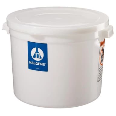 Container Large Round w/Cover HDPE 15 L